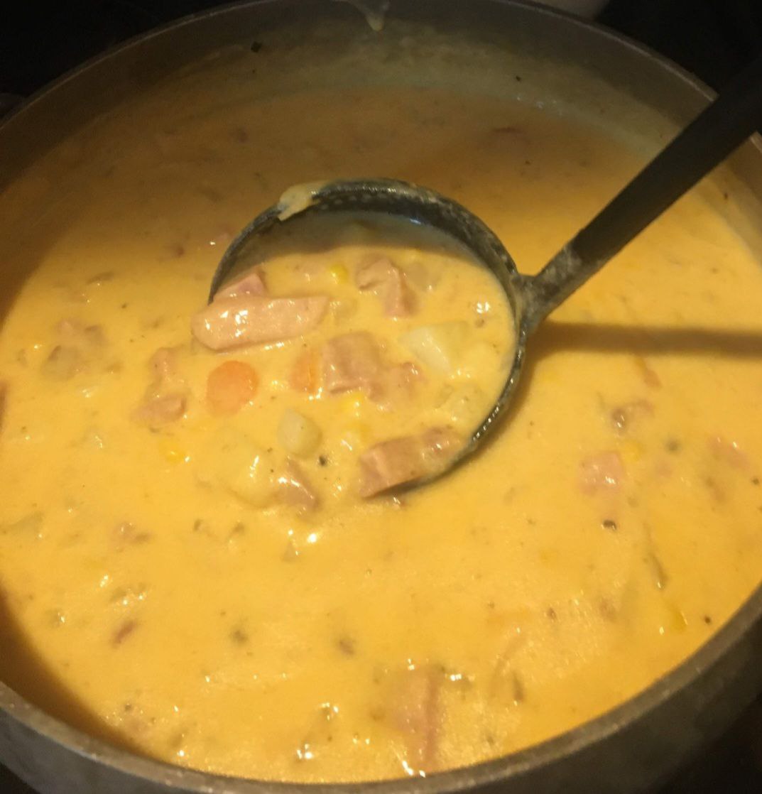 Cheesy Ham Chowder - Designer Cornbread Podcast