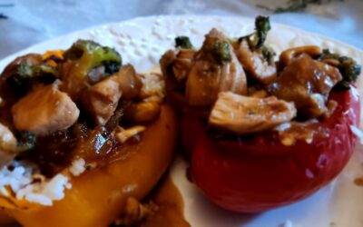 Cashew Chicken Stuffed Peppers